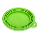 Bowl Feeder Foldable Silicone green for Dog Cat Pet W5T1