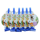 6pcs/lot Safari animals Blowouts Party Horn Trumpet Noise Makers Kids Toys,OZ