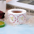 500pcs thank you stickers Pink flower seal label Scrapbooking Paper StickerSEAU