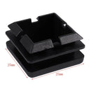 Square Table Chair Leg Tube Pipe Feet Insert Cap 25mmx25mm 30pcs Black K2R5