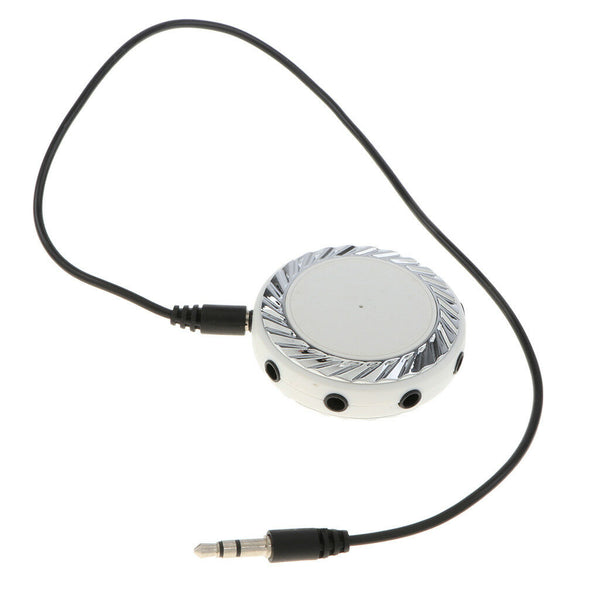 3.5mm 1Male to 8 Female Splitter Stereo Extension Audio Cable White