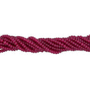4x6mm DIY Craft Smooth Ruby Red Jade Rondelle Loose Bead Finding Strand 15''