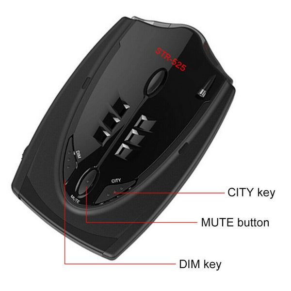 STR-525 Radar Detector English Russian Thai Voice Vehicle Speed Alert X K