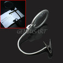 LED Illuminated Light Glass Lens 2.5/5X Magnifying Desk Table Lamp Magnifier
