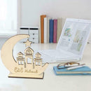 Ramadan Eid Mubarak Wooden Ornament Muslim Islam Mosque Decoration Hanging V1D4