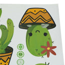 Vivid Cactus Angel Plants Flower Wall Stickers Room Window Wall Decals LJ