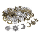 80PCS Hollow Out Star Moon Sun Shape Pendants Bracelets Necklace Jewelry DIY