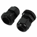 30 Pcs PG13.5 Black Plastic 6mm to 12mm Dia Cable Glands Fastening Connecto