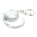 Round Rhinestone Purse Handbag Hanger Hook Folding Hanger Holder Keychain S5H6