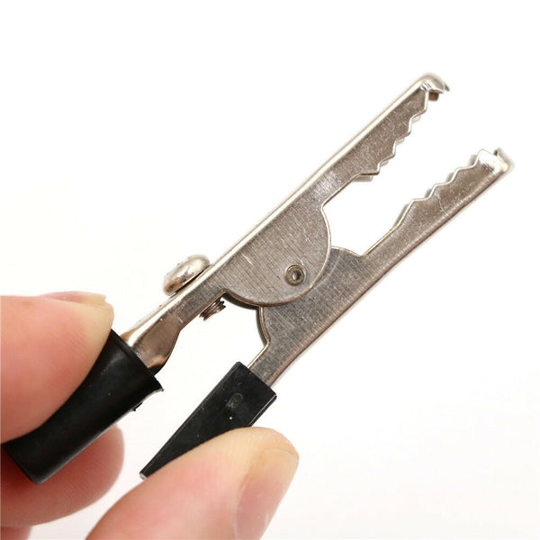 5Pcs 50mm Plastic Durable Handle Test Probe Metal Alligator Clips with Bj