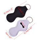Neoprene Floral Waterproof Lipstick Chapstick Lip Balm Holder Bag Key Chain BX