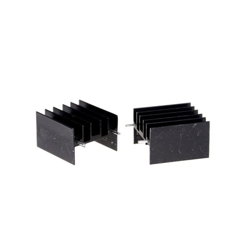 10Pcs 25*23*16MM TO220 Transistor Aluminum Radiator Heat Sink With 2Pin B Ew