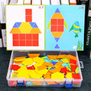 170Pcs/Kit Wooden Tangram Puzzle Toys Geometric Shape Game Kids Educationa ZQR