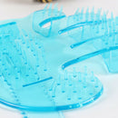 Pet Grooming Massage Glove Brush - Removes Hair/Cats/Dogs/Pets - Blue+Pink