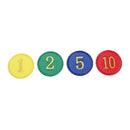 Recreation Game Coins Value (1, 2, 5, 10) for Family Poker Mahjong Playing Coins