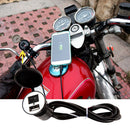 USB Motorcycle Mobile Phone Power Supply Charger  Port Socket 12V Black