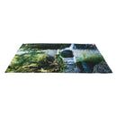 Green Tapestry Rainforest Waterfall Decor, Foliage Jungle Misty Mountains a