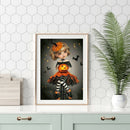 30x40cm Diamond Painting Halloween Girl Pumpkin Full Round Cross Stitch Kit