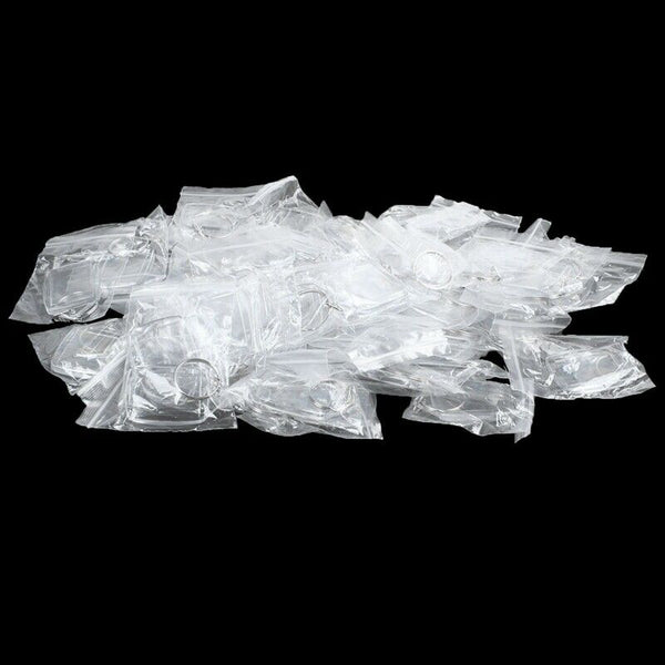 50x Clear Acrylic Plastic Blank Keyrings Insert Passport Photo Keychain Key Y4S4