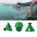 Magical Car Windshield Ice Scraper Cone Shaped Snow Remover Funnel (Green)
