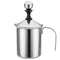 Manual Milk French Press Coffee Maker Stainless Steel Hand Pump Milk Foamer W8C5