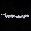 Happy GD Year Metal Cutting Dies Stencil DIY Scrapbooking Embossing Paper LJ