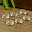 glass cabochons "round" 12 mm diameter in crystal clear - 10 pieces