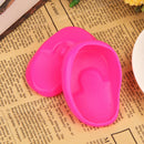 2pcs Salon Hair Dye Ear Covers Earmuffs Prevent from Stain (Rose Red)
