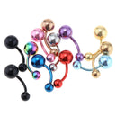 12 Pcs Nipple Ring Pins Navel Belly Button 8mm Rings Body Piercing Jewelry