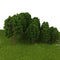 20 Tree Models Train Railway Wargame Diorama Scenery Lanscape 1/75-200 Green