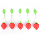 Silicone Strawberry Tea Leaf Strainer Herbal Spice Infuser Filter JOBLR8YATly