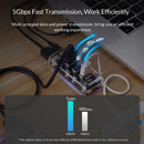 Orico 4 Ports Usb3.0 Transparent Hub Splitter With Dual Micro-USB Power Por Y4T1