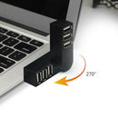 Mini 3 Port USB 2.0 Rotate Splitter Adapter Hub for PC Notebook Laptop Expansion