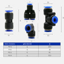 40pcs 6mm Tube Quick OD Air Compressor Pneumatic Connector Air Line Fittings