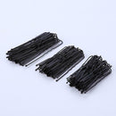 100pcs Black Waved U-Shaped Hair Bobby Pins Women Metal Hair Styling Clips