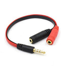 1PC 3.5 mm Earphone Headphone Splitter Cable Adapter Jack Male to Double Fem Hn