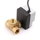 Ac220V Dn15 3-Way Electric Motorized Ball Valve Three-Wire Two Control For