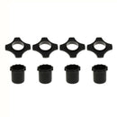 4 Pcs Black MIC Anti Slip Roller Ring Rolling Wireless Holder Rod Sleeve