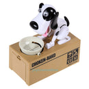 Kid Cartoon Stealing Coin Money Saving Box Dog Piggy Bank Storage Christmas Gift