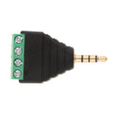 3.5mm 4 Pole Stereo Audio Vedio Male to 4 Screw Terminal Female Double Track