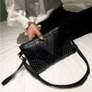 Pu Leather Black Handbags Women Clutch Bag Messenger Bag Leather Shoulder C H6V1