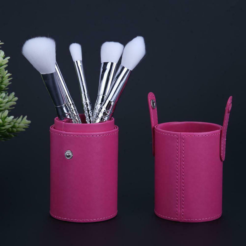 Leather Makeup Brush Pen Storage Empty Holder Cosmetic Cup Case Box A