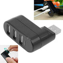 Mini 3 Port USB 2.0 Splitter Hub High Speed Adapter For Desktop Laptop Expansion