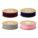 4x 5Yard 25mm Velvet Ribbon For Crafts Embellishments Wedding Decor Mixed