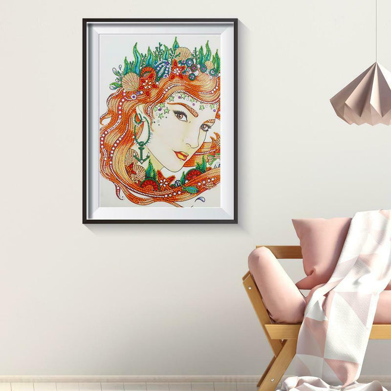 5D DIY Special Shaped Diamond Painting Beauty Cross Stitch Mosaic Kit Decor