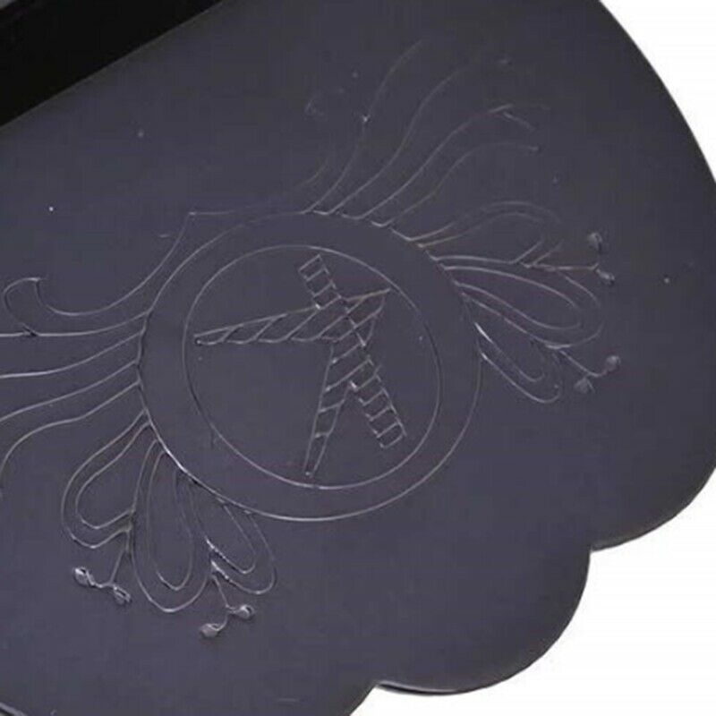 1 Pcs Black Mandolin Cable Pull Board Flower Pattern Design Mandolin Tailpi