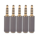 5pcs OMTP To CTIA Alloy Universal Earphone Headphone Mic Converter Adapter
