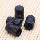 4pcs Aluminum Alloy Auto Car Tire Tyre Wheel Valve Stem Caps Dust Covers Black