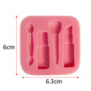 2 pcs Makeup Fondant Mould Lipstick Cake Decor Icing Sugarcraft Silicone