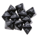 10PCS Polyhedral Dice 8 Sided Dice for  DND MTG Black